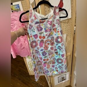 Lola & the boys like new size 14 girls sequin sleeveless dress zipperr back